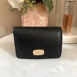 Black Leather Michael Kors Wallet with Gold Toned Hardware